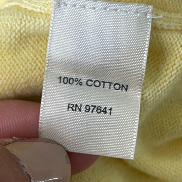 J.Jill Women’s Yellow Long Sleeve Sweater Top Sz XL 2 Button V Neck Comfy - Picture 10 of 11